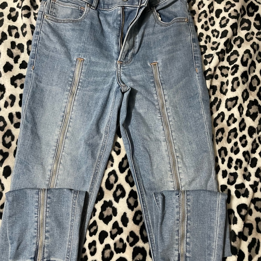 Express Light Blue Ankle & Cropped Jeans